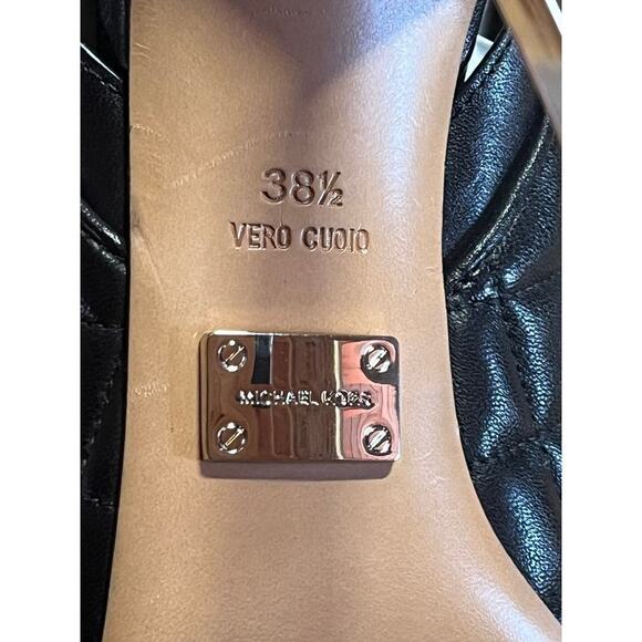 Michael Kors Women's Teagan Boot Heel. Quilted.Lace up shoe.Leather w/ box. Sz 8 - Picture 7 of 12